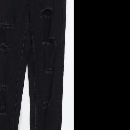 Parisian Womens Black  Cotton Skinny Jeans Size 8 L28 in Regular Button