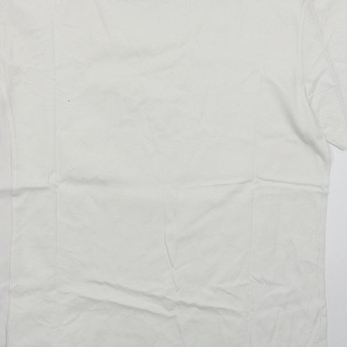 Ted Baker Mens White  Cotton  T-Shirt Size M Crew Neck
