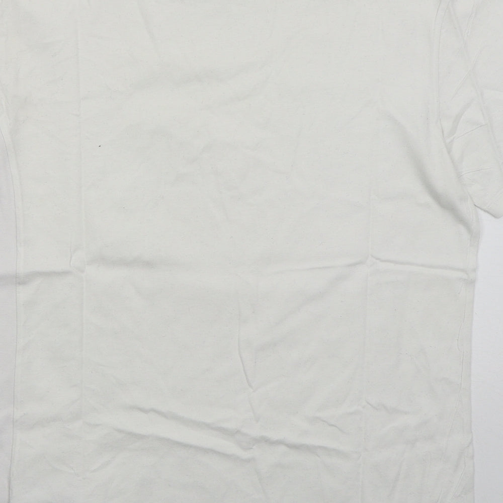 Ted Baker Mens White  Cotton  T-Shirt Size M Crew Neck