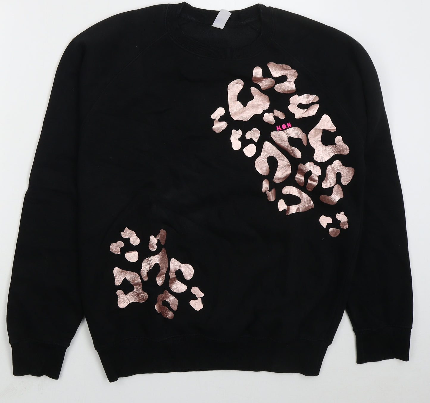 Preworn Womens Black Animal Print Cotton Pullover Sweatshirt Size M  Pullover - House of Neon