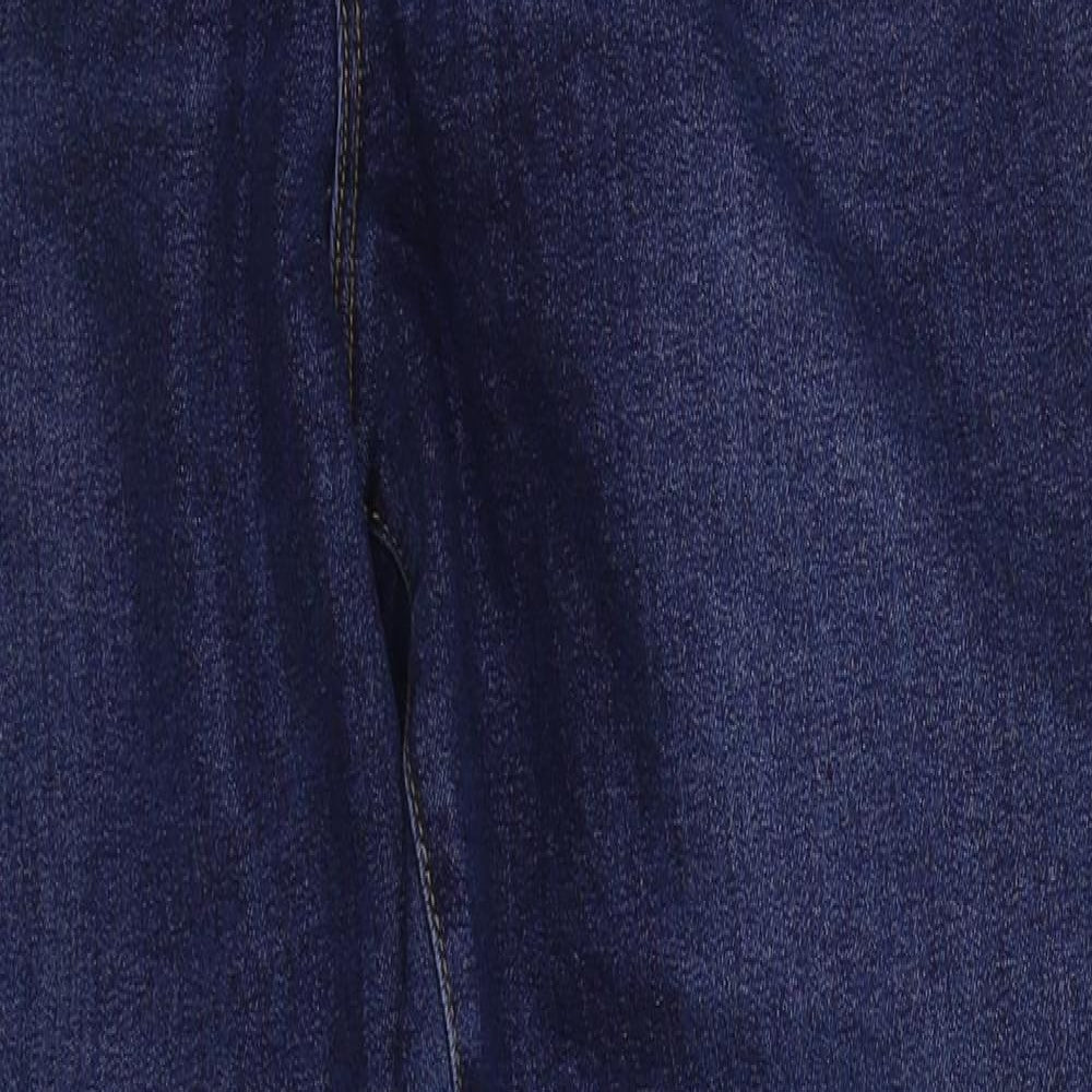 New Look Womens Blue  Cotton Skinny Jeans Size 16 L26 in Regular Button