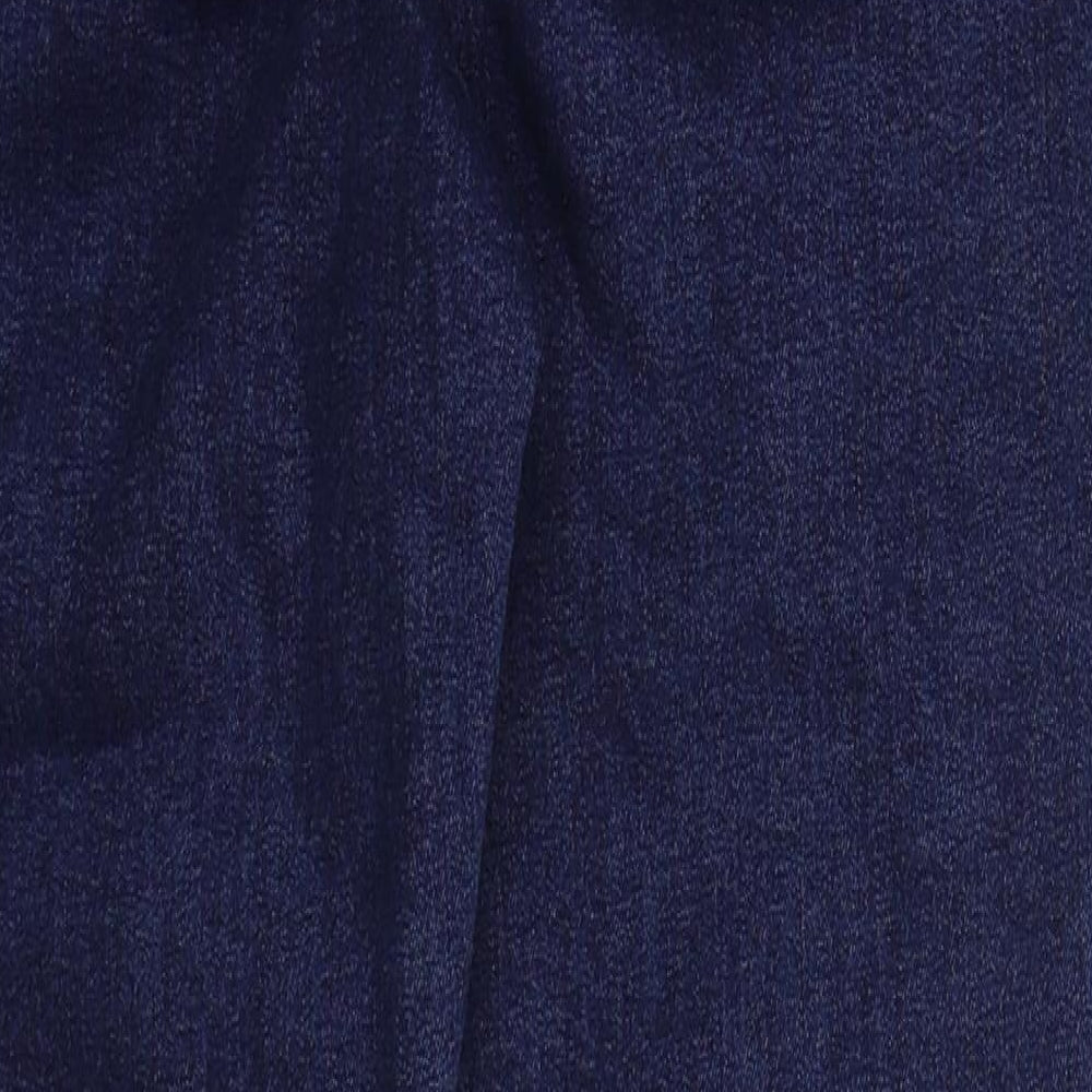 New Look Womens Blue  Cotton Skinny Jeans Size 16 L26 in Regular Button