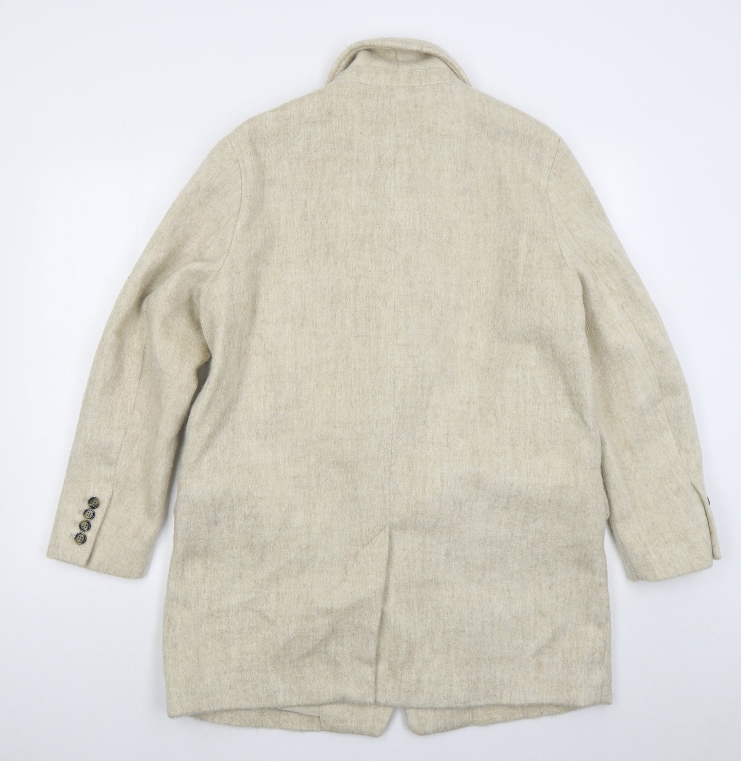 H&M Womens Beige   Pea Coat Coat Size M  Button