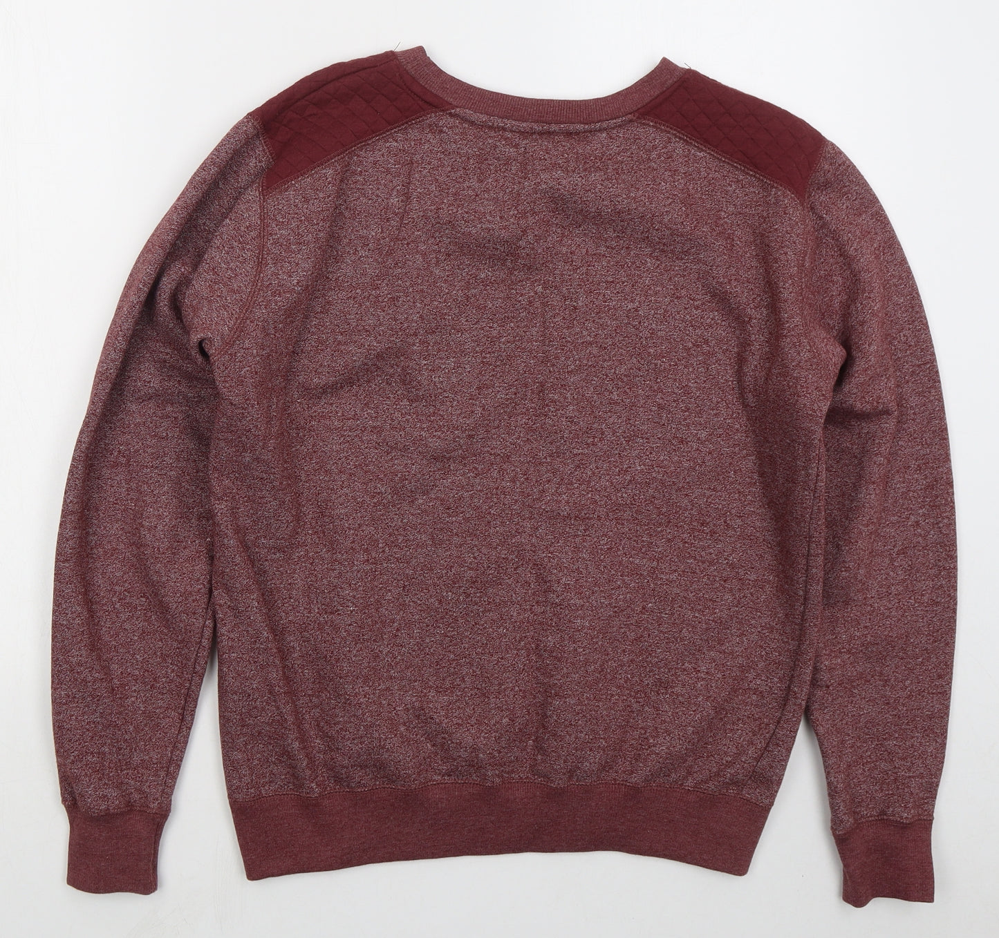MAN Mens Red  Cotton Pullover Sweatshirt Size S
