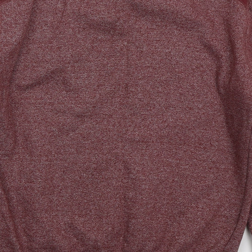 MAN Mens Red  Cotton Pullover Sweatshirt Size S