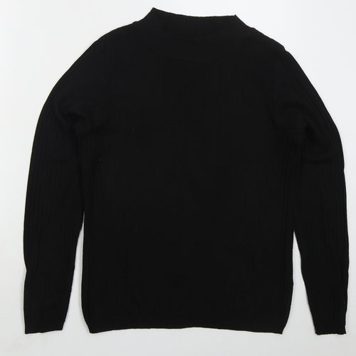 Primark Womens Black Crew Neck  Polyester Pullover Jumper Size 18