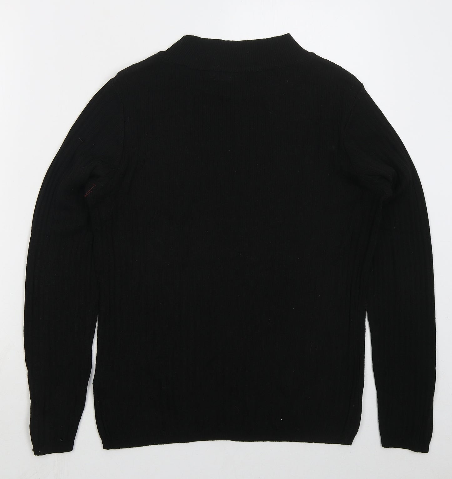 Primark Womens Black Crew Neck  Polyester Pullover Jumper Size 18