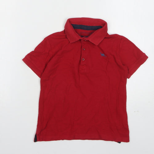 Blue Zoo Boys Red  Cotton Basic Polo Size 4-5 Years Collared