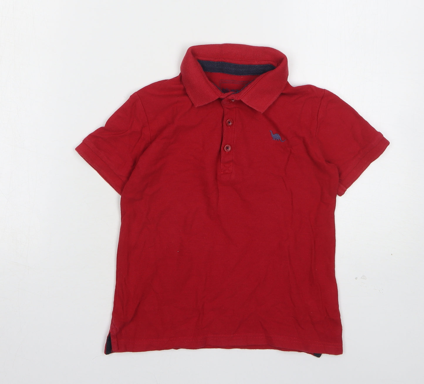Blue Zoo Boys Red  Cotton Basic Polo Size 4-5 Years Collared
