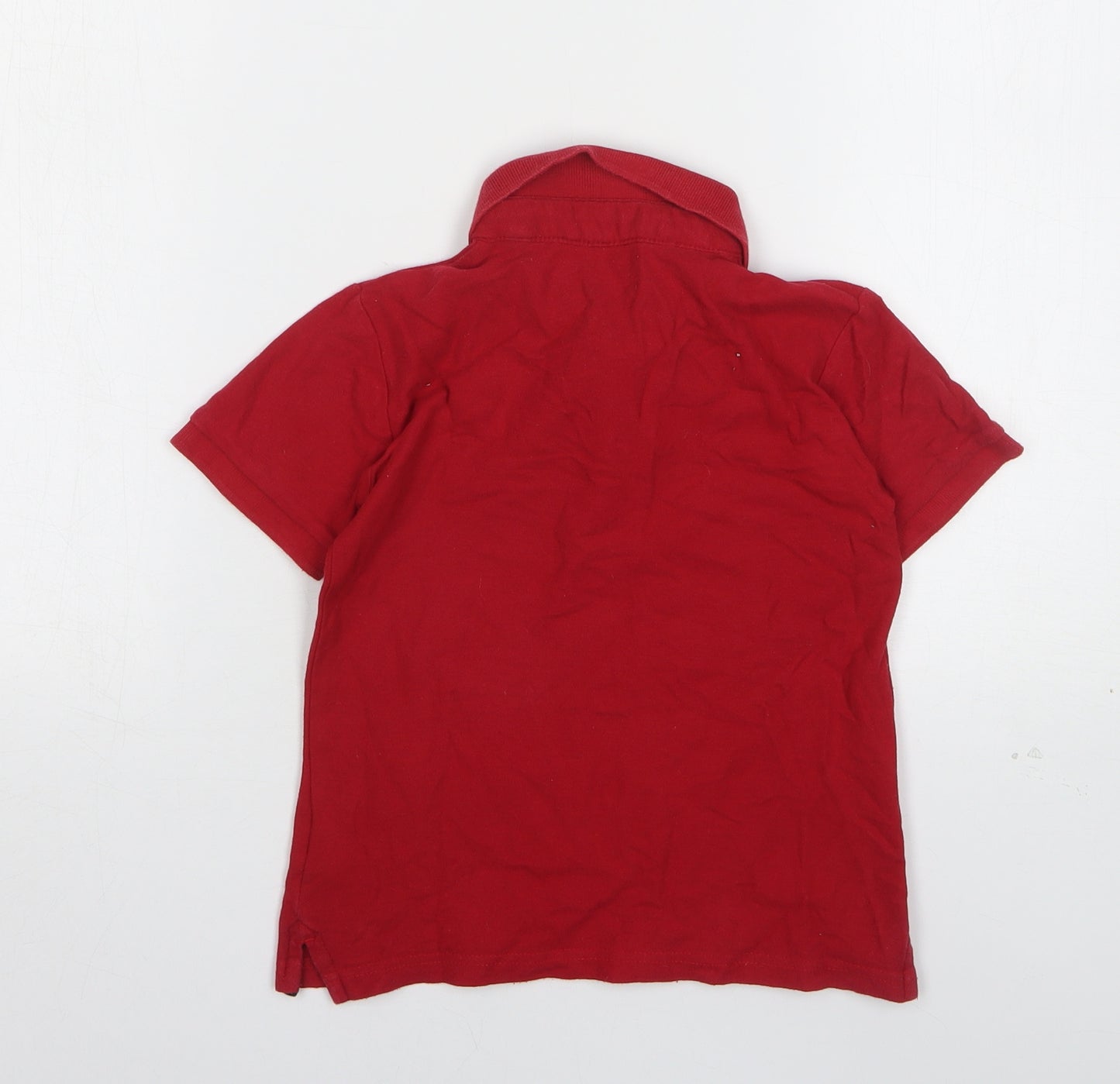 Blue Zoo Boys Red  Cotton Basic Polo Size 4-5 Years Collared