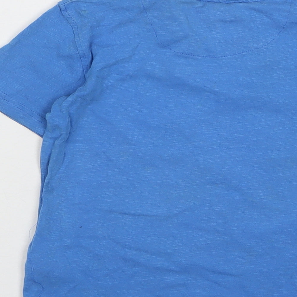 Marks and Spencer Boys Blue  Cotton Basic T-Shirt Size 3-4 Years Round Neck  - Thomas The Tank