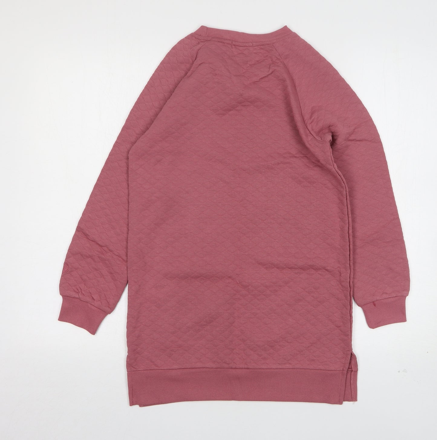 Primark Girls Pink  Cotton Jumper Dress  Size 11-12 Years  Round Neck