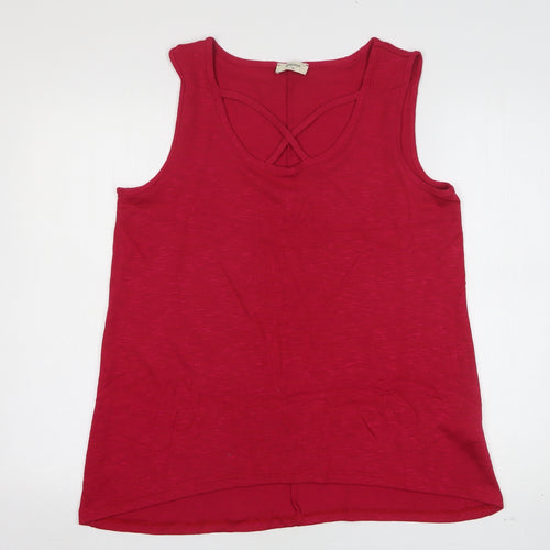 Papaya Womens Purple  Polyester Basic Tank Size 14 Round Neck