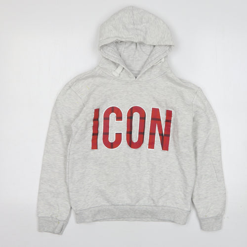 Primark Girls Grey  Cotton Pullover Hoodie Size 10-11 Years