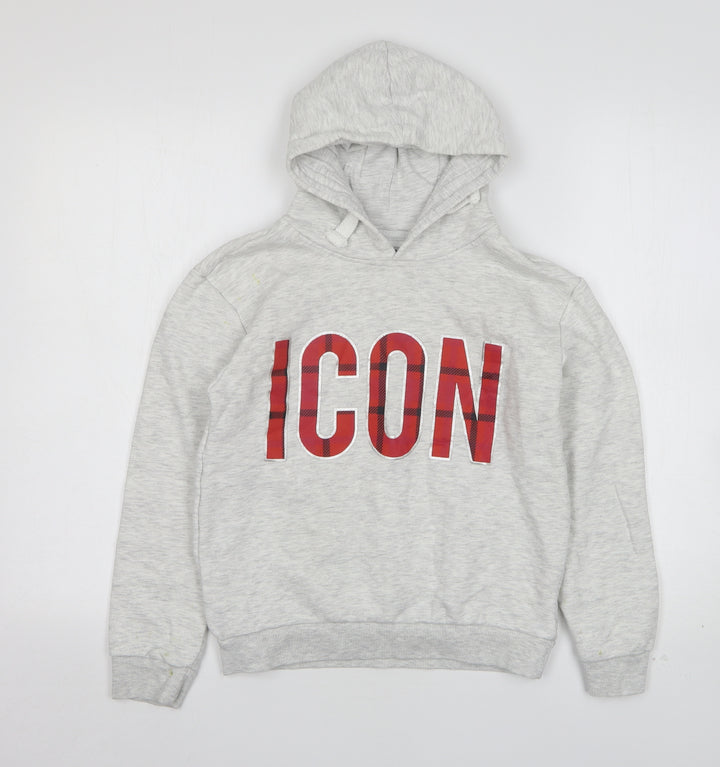 Primark Girls Grey  Cotton Pullover Hoodie Size 10-11 Years