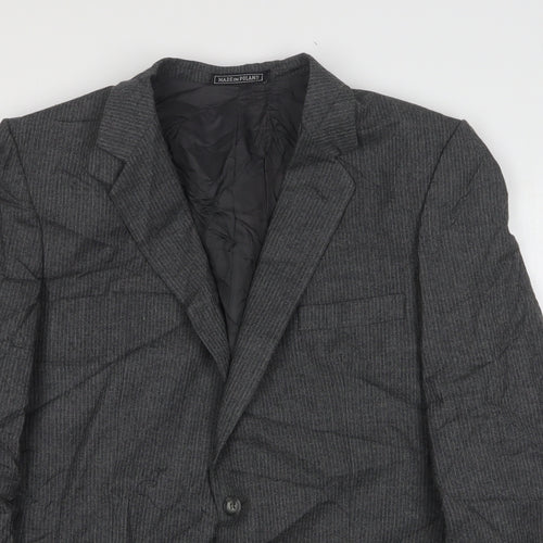Skopes Mens Grey Striped Wool Jacket Suit Jacket Size 40