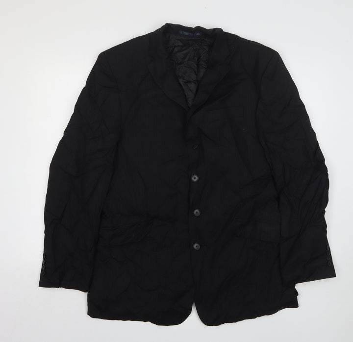 NEXT Mens Black  Wool Jacket Suit Jacket Size 42