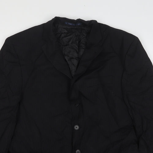 NEXT Mens Black  Wool Jacket Suit Jacket Size 42