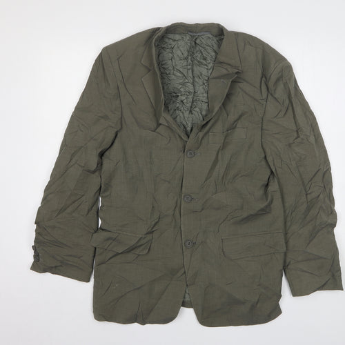 Armando Mens Green  Polyester Jacket Suit Jacket Size 38
