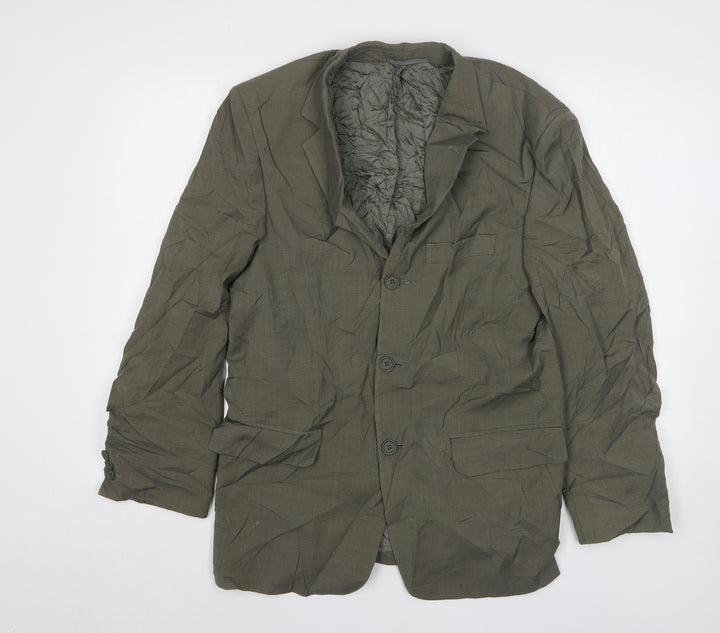 Armando Mens Green  Polyester Jacket Suit Jacket Size 38