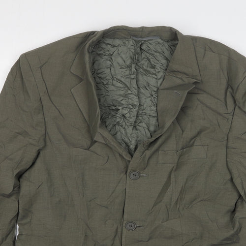 Armando Mens Green  Polyester Jacket Suit Jacket Size 38