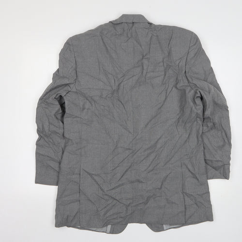 Trevira Mens Grey  Wool Jacket Suit Jacket Size 44
