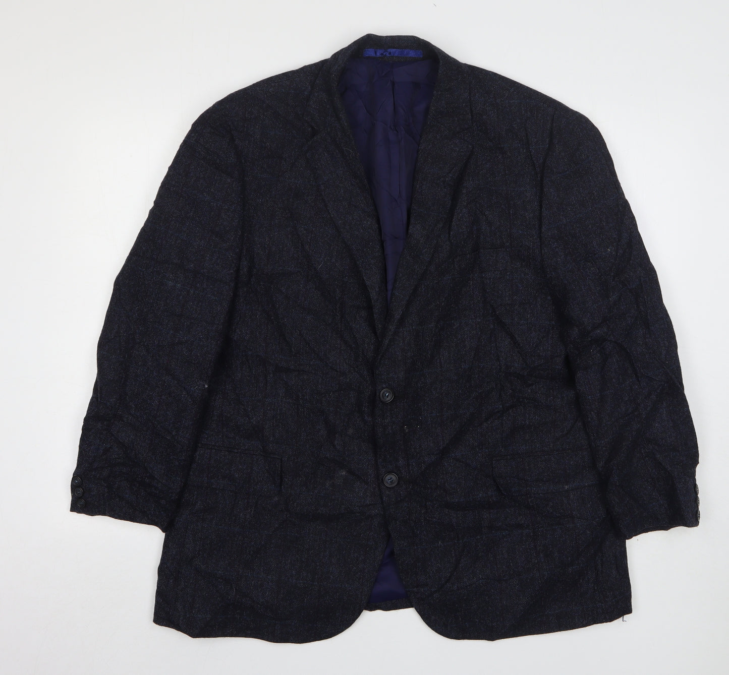 Marks and Spencer Mens Blue  Wool Jacket Suit Jacket Size 44