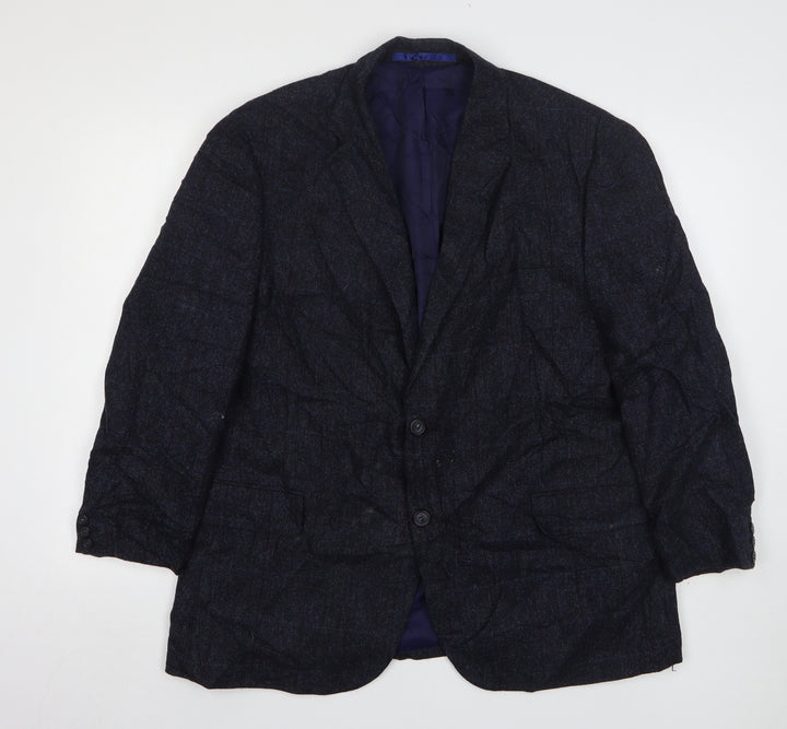 Marks and Spencer Mens Blue  Wool Jacket Suit Jacket Size 44