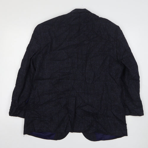 Marks and Spencer Mens Blue  Wool Jacket Suit Jacket Size 44