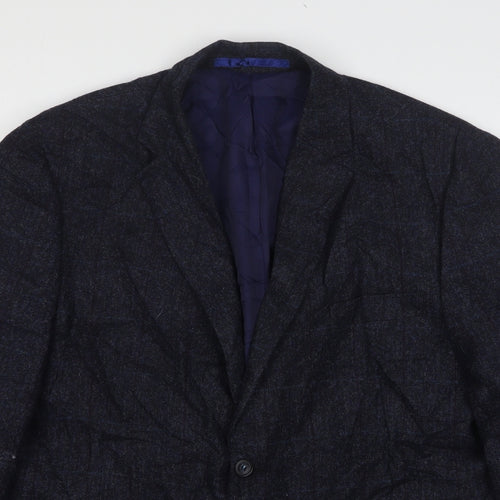 Marks and Spencer Mens Blue  Wool Jacket Suit Jacket Size 44
