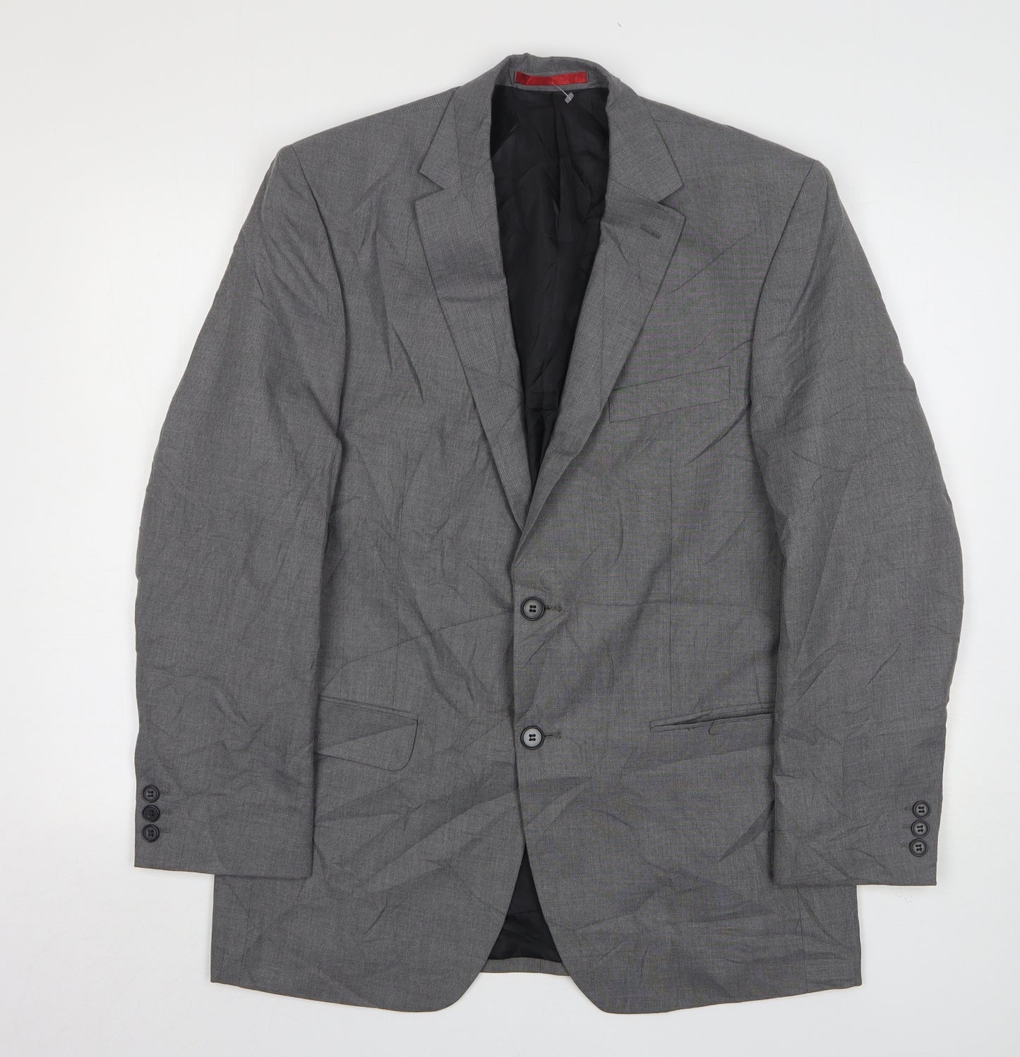 Burton  Mens Grey  Polyester Jacket Suit Jacket Size 38