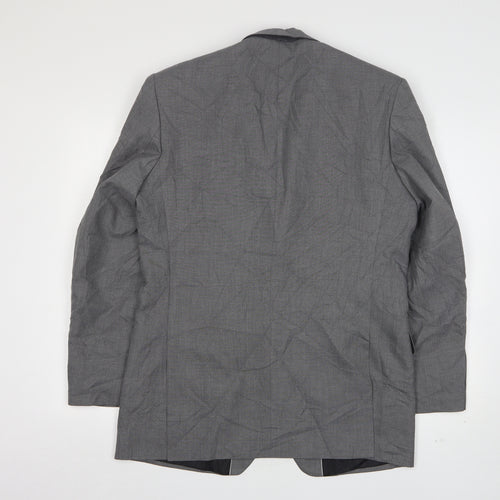 Burton  Mens Grey  Polyester Jacket Suit Jacket Size 38