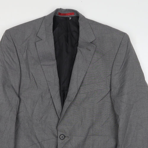 Burton  Mens Grey  Polyester Jacket Suit Jacket Size 38