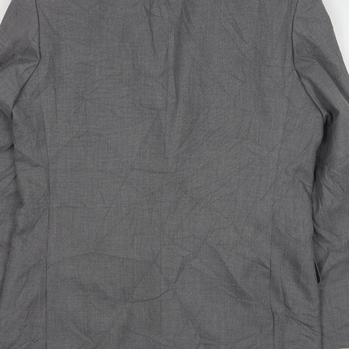 Burton  Mens Grey  Polyester Jacket Suit Jacket Size 38