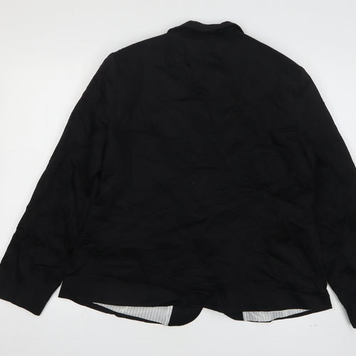 BHS Womens Black  Cotton Jacket Suit Jacket Size 20