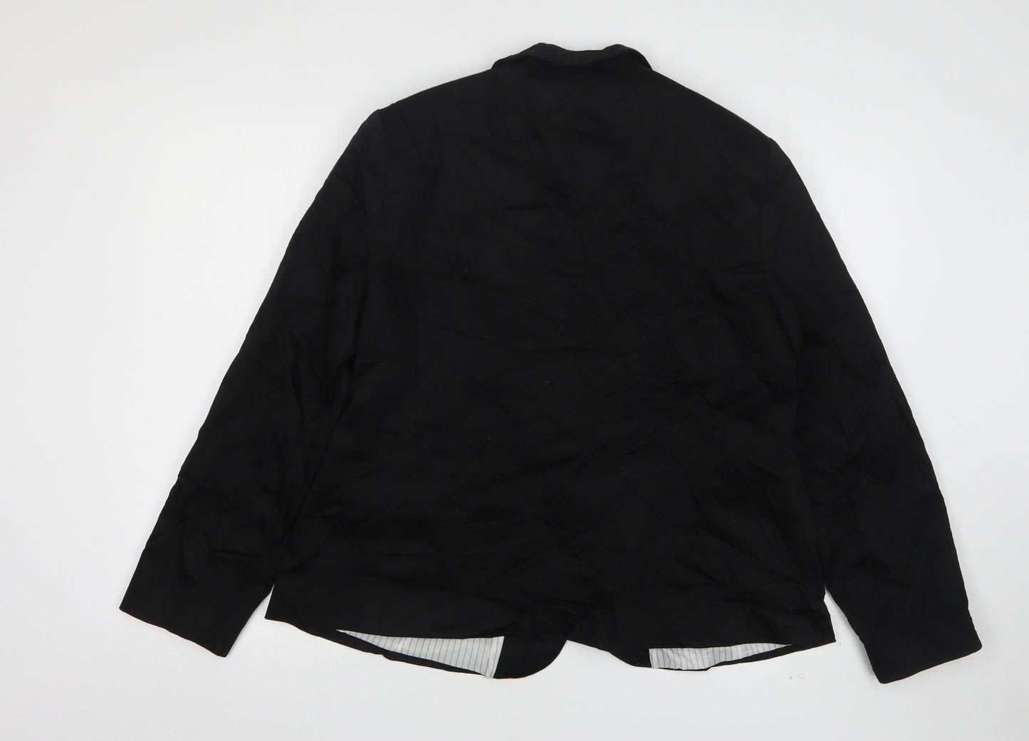 BHS Womens Black  Cotton Jacket Suit Jacket Size 20