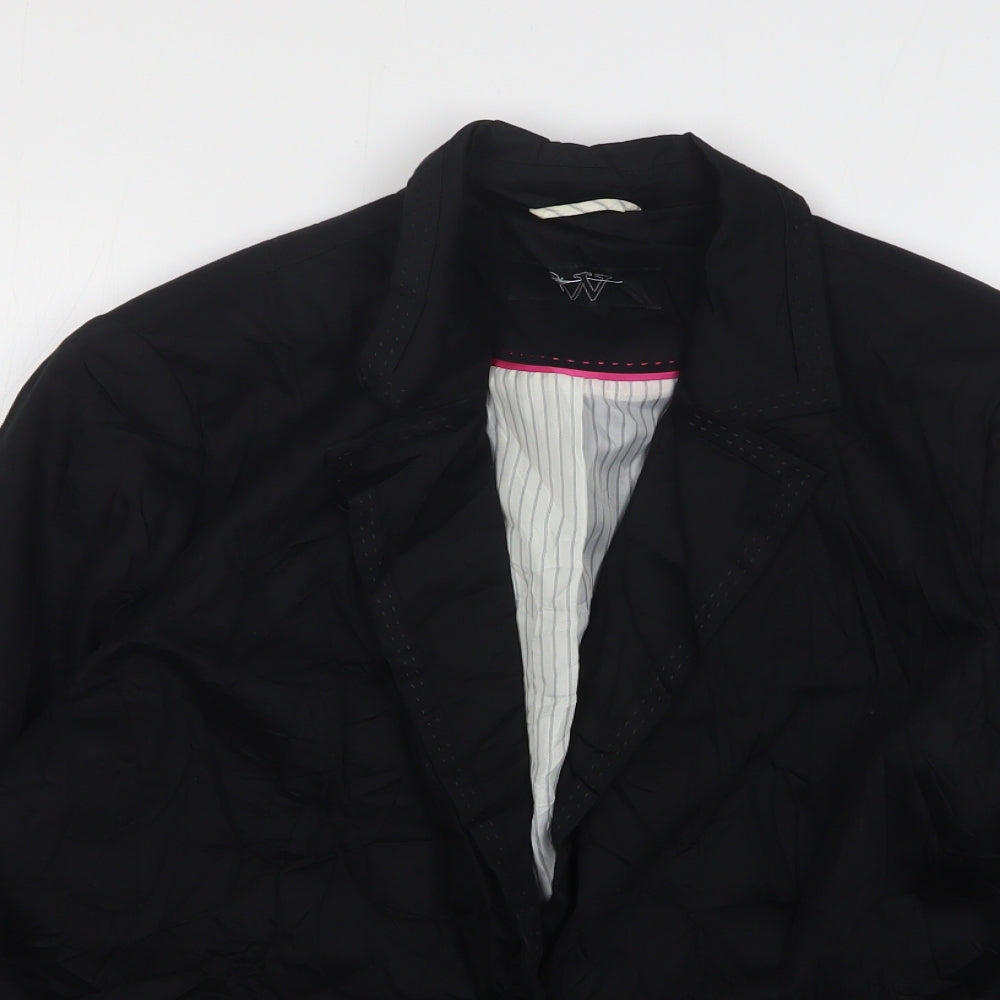 BHS Womens Black  Cotton Jacket Suit Jacket Size 20