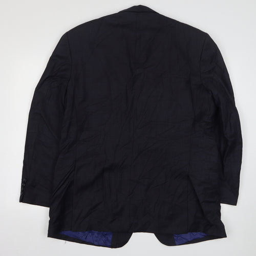 Seconds Mens Blue  Wool Jacket Suit Jacket Size 44