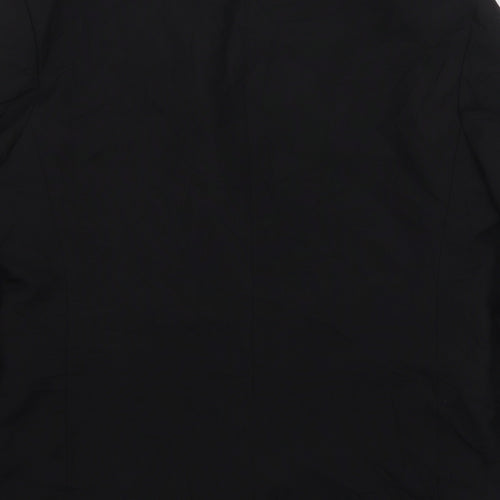 Simon Jersey Mens Black  Polyester Jacket Suit Jacket Size 42