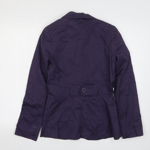 New Look Womens Blue  Cotton Jacket Suit Jacket Size 10