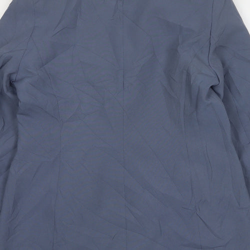 Essentials  Womens Blue  Polyester Jacket Suit Jacket Size 12