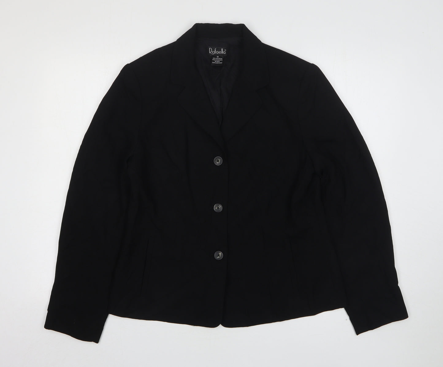 Rafaella Womens Black  Polyester Jacket Suit Jacket Size 12
