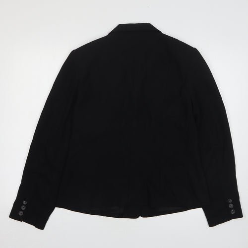 Rafaella Womens Black  Polyester Jacket Suit Jacket Size 12