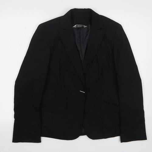 Kit Womens Black  Polyester Jacket Suit Jacket Size 12