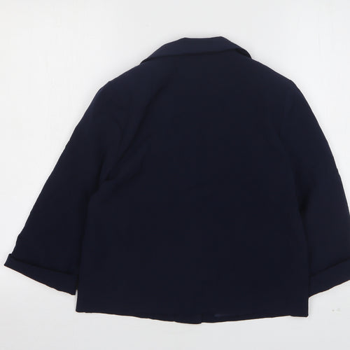 Henry Holland Womens Blue  Polyester Jacket Blazer Size 10