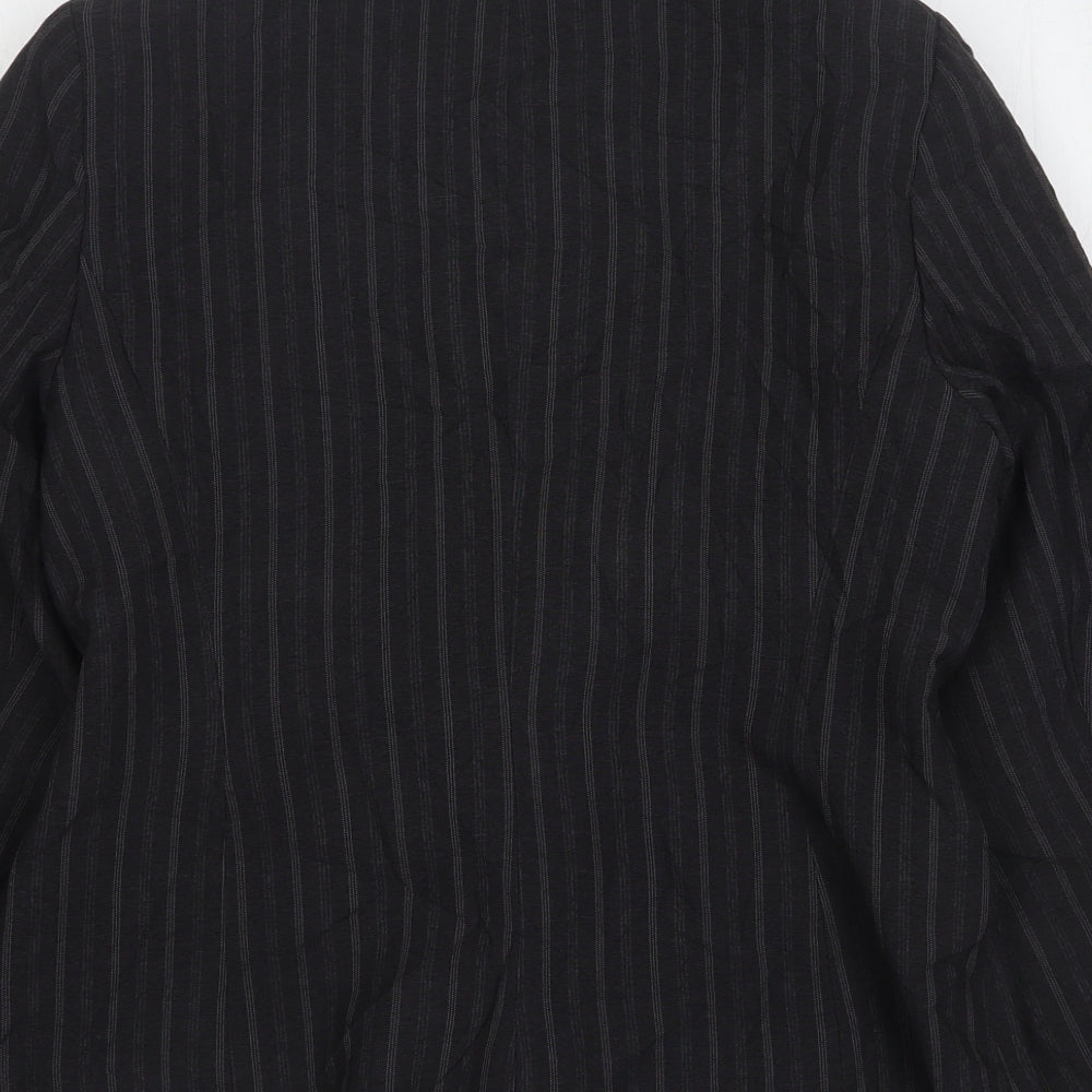 Autonomy  Womens Grey Striped Polyester Jacket Suit Jacket Size 12