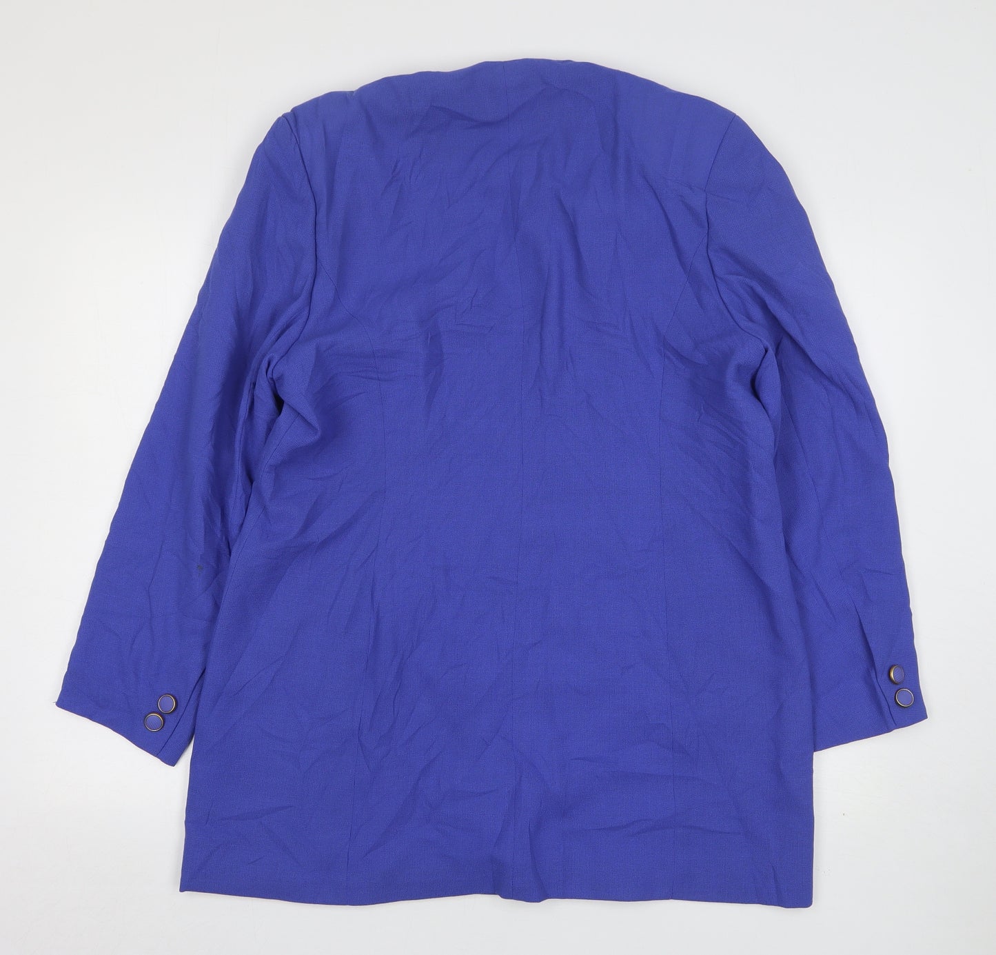 Reldan Womens Blue  Polyester Jacket Blazer Size 18
