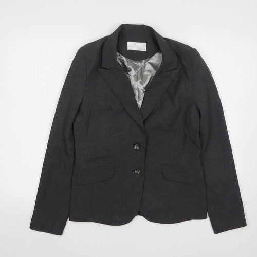 AMARANTO Womens Grey  Polyester Jacket Suit Jacket Size 12