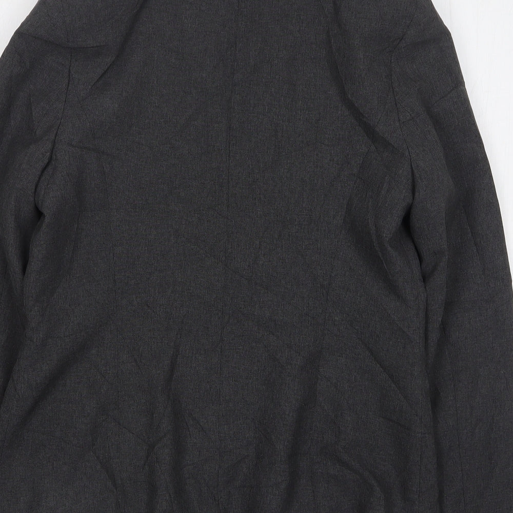 AMARANTO Womens Grey  Polyester Jacket Suit Jacket Size 12