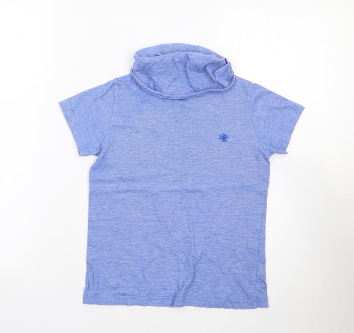 NEXT Boys Blue  100% Cotton Jersey T-Shirt Size 7 Years Roll Neck Pullover